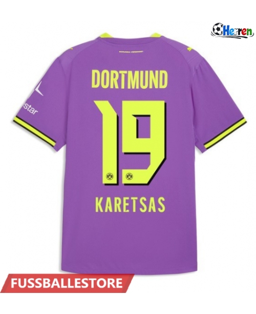 Günstige Borussia Dortmund Konstantinos Karetsas #19 3rd trikot 2026-27 Kurzarm